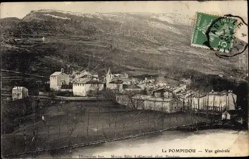 Ak Le Pompidou Lozère, Vue générale