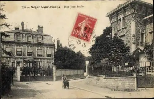 Ak Nogent sur Marne Val-de-Marne, Rue Jean Soulés