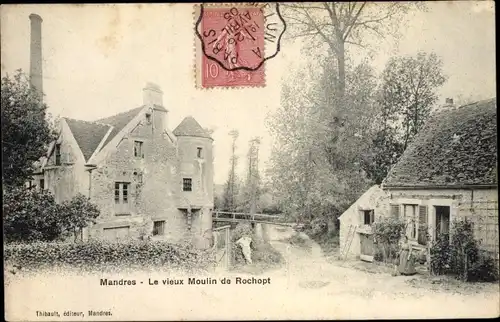 Ak Mandres Val-de-Marne, Le vieux Moulin de Rochopt