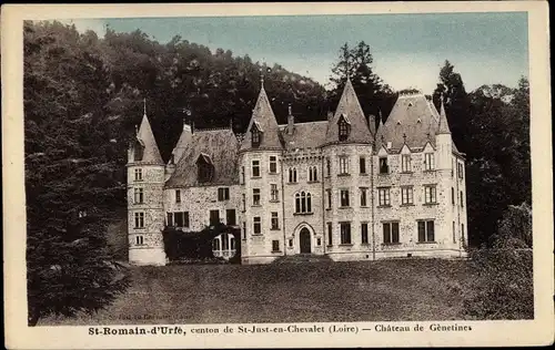 Ak St. Romain d'Urfé Loire, Chateau de Gènetines