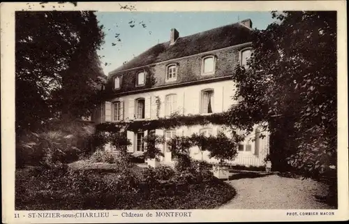 Ak St. Nizier sous Charlieu Loire, Chateau de Montfort