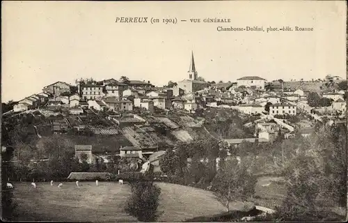 Ak Perreux Loire, Vue générale