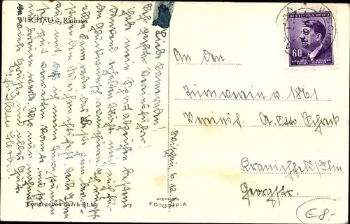 Ak Vyškov Wischau Südmähren, Rathaus