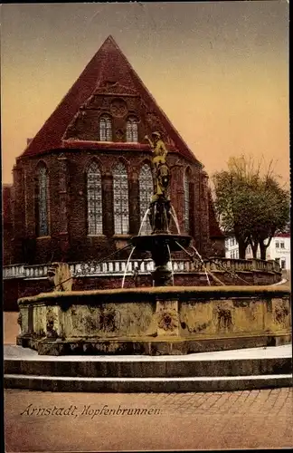 Ak Arnstadt im Ilm Kreis Thüringen, Hopfenbrunnen