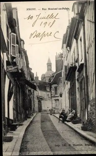 Ak Joigny Yonne, Rue Montant au Palais