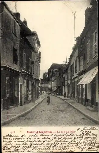 Ak Saint Florentin Yonne, La Rue de Dilo