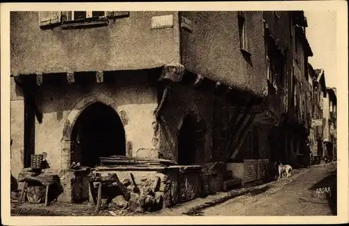 Ak Saint Céré Lot, Vieille Maison, Place de l'Église