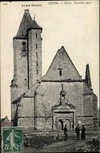 Ak Assier Lot, Église, Ensemble ouest