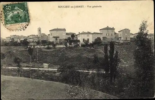 Ak Soucieu en Jarret Rhône, Vue générale