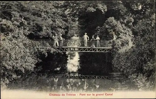 Ak Val-de-Marne, Chateau de Trévise, Pont sur le grand Canal