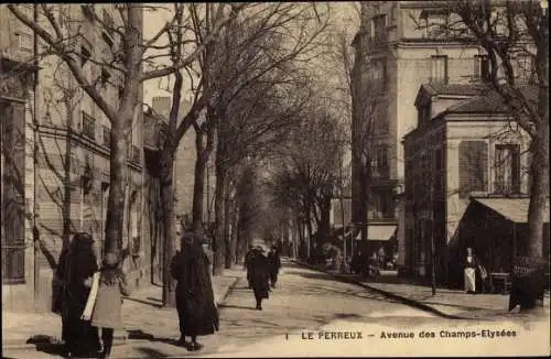 Ak Le Perreux Val-de-Marne, Avenue des Champs Elysées