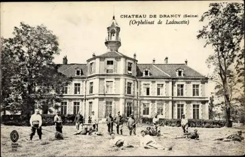 Ak Drancy Seine Saint Denis, Chateau, Orphelinat de Ladoucette, Hopital d'Evacuation