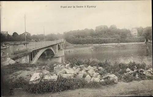 Ak Épinay sur Seine Seine Saint Denis, Pont
