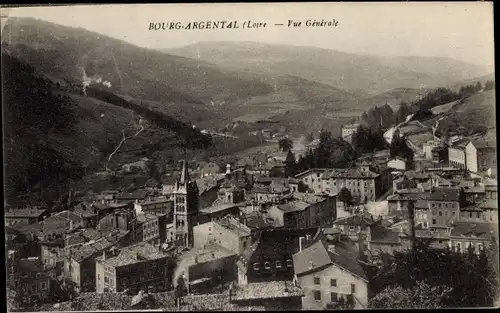 Ak Bourg Argental Loire, Vue générale