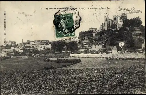 Ak St. Bonnet le Chateau Loire, Panorama, Cote Est