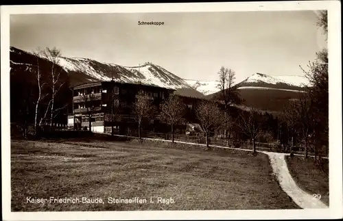 Ak Ściegny Steinseiffen Podgórzyn Giersdorf Riesengebirge Schlesien, Kaiser Friedrich Baude