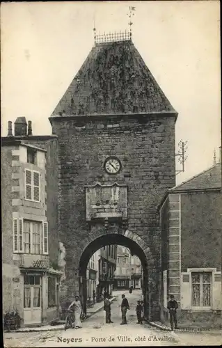 Ak Noyers Yonne, Porte de Ville, Cote d'Avallon