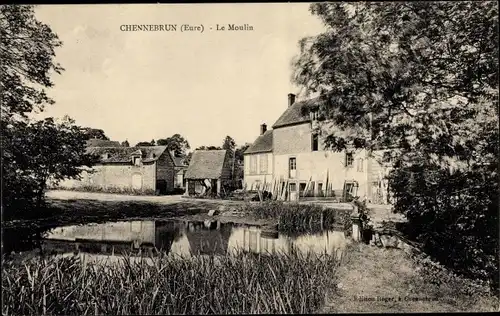 Ak Chennebrun Eure, Le Moulin