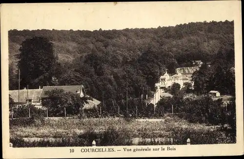 Ak Courcelles Rhône, Vue générale sur le Bois