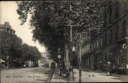 Ak Pantin Seine Saint Denis, Rue de Paris