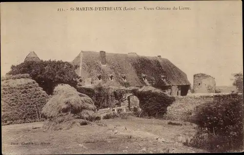 Ak St. Martin d'Estreaux Loire, Vieux Chateau du Lierre