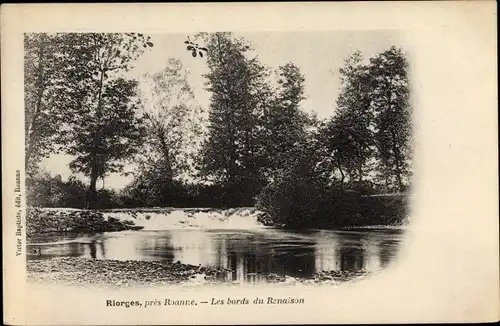 Ak Riorges Loire, Les bords du Renaison