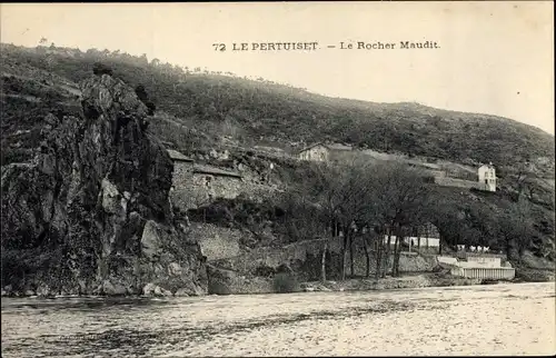 Ak Le Pertuiset Loire, Le Rocher Maudit