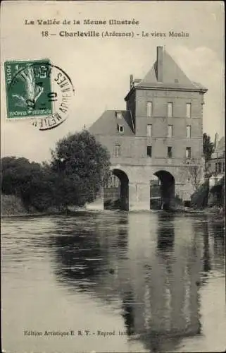 Ak Charleville Ardennes, Le vieux Moulin, Vallee de la Meuse