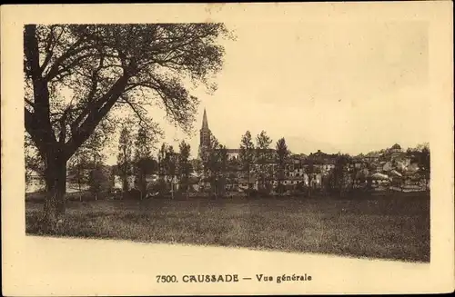 Ak Caussade Tarn et Garonne, Vue générale, Blick auf den Ort