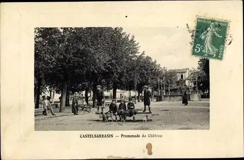 Ak Castelsarrasin Tarn et Garonne, Promenade du Chateau