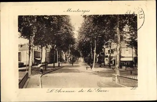 Ak Montargis Loiret, L'Avenue de la Gare