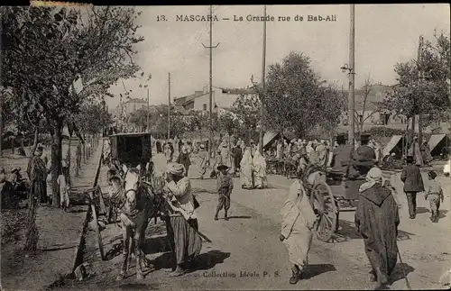 Ak Mascara Algerien, La Grande rue de Bab Ali