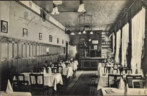 Ak Deutz Köln, Hotel Restaurant Goldener Hut, Inneres