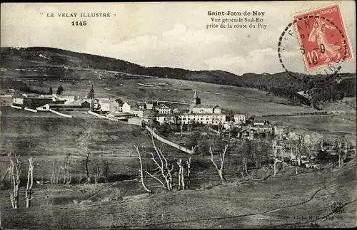 Ak Saint Jean de Nay Haute Loire, Vue panoramique