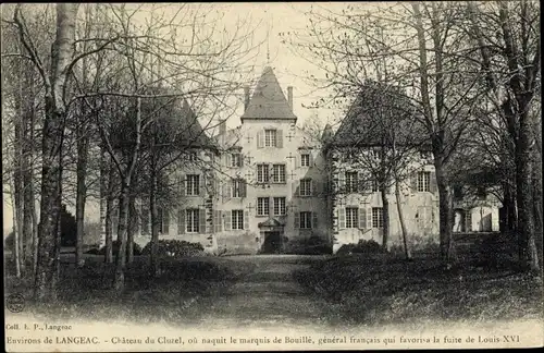 Ak Langeac Haute Loire, Château du Cluzel
