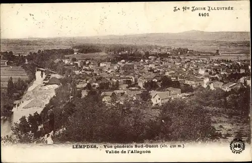 Ak Lempdes Haute Loire, Vue générale