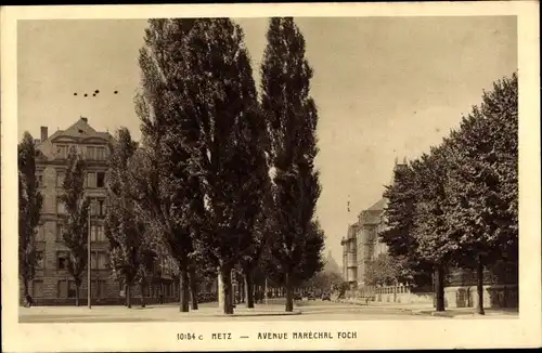 Ak Metz Moselle, Avenue Maréchal Foch