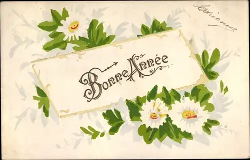 Handgemalt Ak Glückwunsch Neujahr, Bonne Année