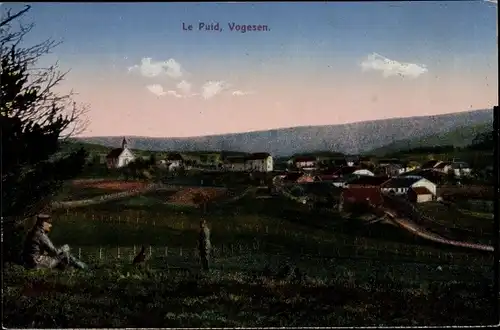 Ak Le Puid Vosges Vogesen, Panorama, Kriegsschauplatz I. WK