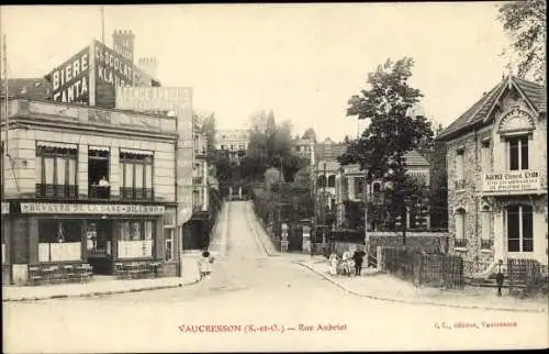 Ak Vaucresson Hauts de Seine, Rue Aubriet, Buvette de la Gare