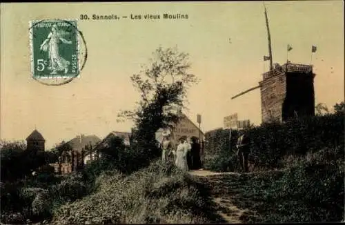 Ak Sannois Val-d’Oise, Les vieux Moulins