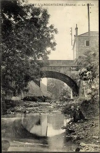 Ak St. Foy l'Argentière Rhône, Le Pont