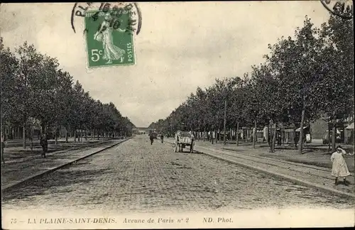 Ak La Plaine Saint Denis, Avenue de Paris No. 2