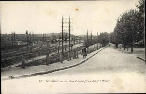 Ak Le Bourget Seine Saint Denis, Gare d'Echange du Bourget Drancy