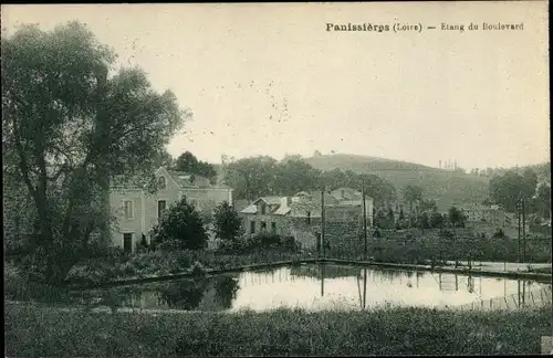 Ak Panissières Loire, Etang du Boulevard