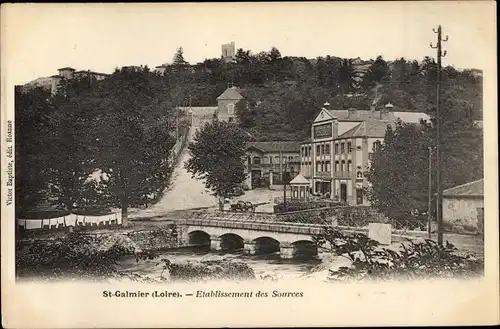 Ak St. Galmier Loire, Etablissement des Sources