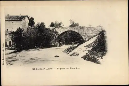 Ak St. Galmier Loire, Le pont des Romains