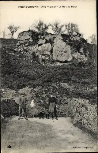 Ak Rochechouart Haute Vienne, Le Roc du Boeuf