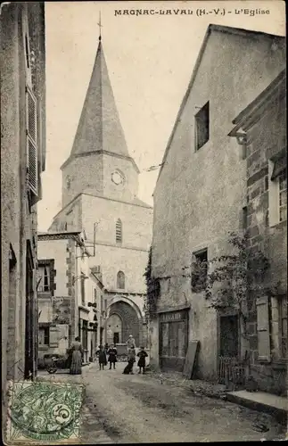 Ak Magnac Laval Haute Vienne, L'Eglise, Kirche