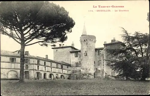 Ak Grisolles Tarn et Garonne, Le Chateau, Schloss